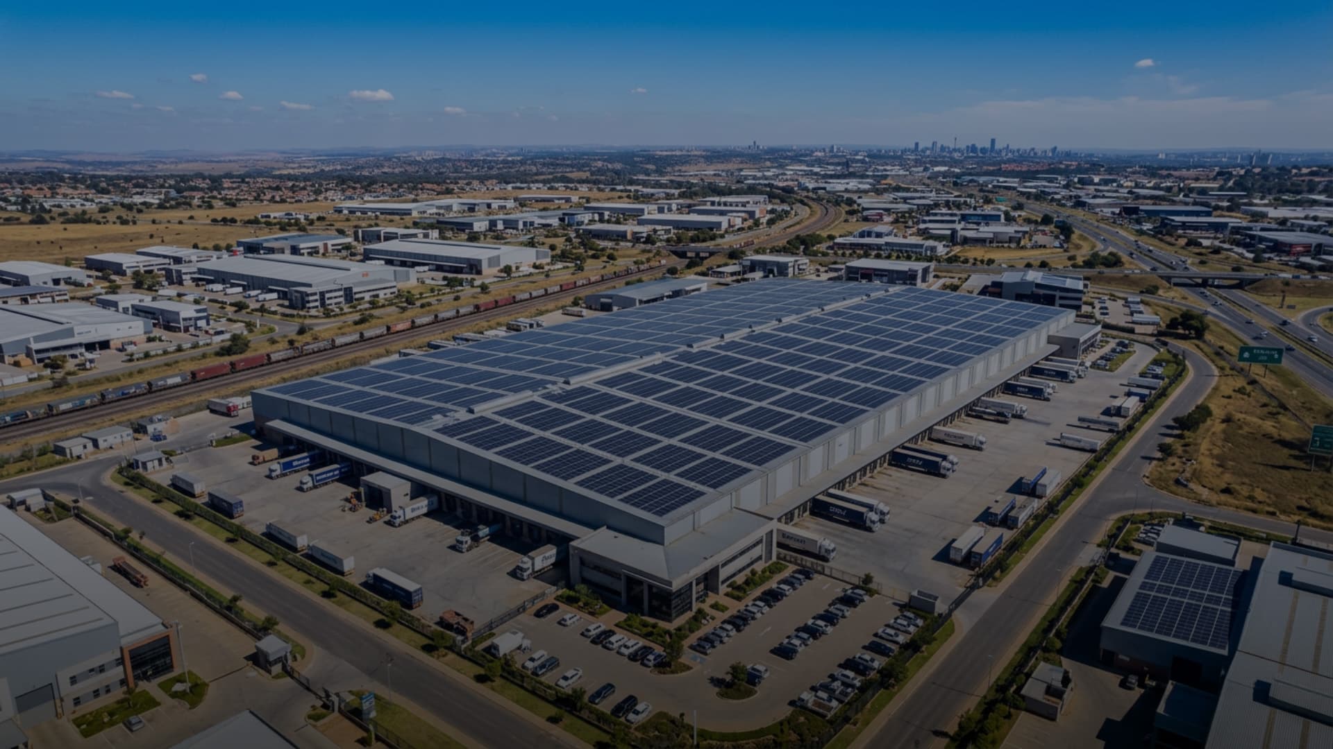 Commercial warehouse rooftop suitable for solar PV in South Africa